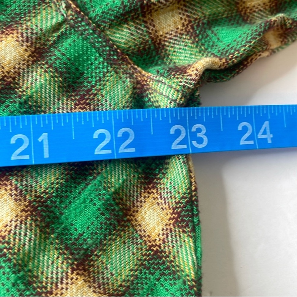 BDG / Urban Outfitters Brixton Distressed Flannel Shirt Green Size Small - Picture 9 of 12